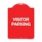 Signmission Reserved Parking Sign Visitor Parking, Red & White Aluminum Sign, 18" x 24", RW-1824-23019 A-DES-RW-1824-23019 - alternate 1